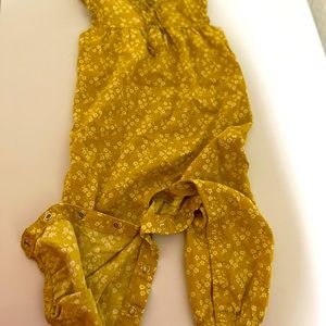 Mustard and white colored jump suit